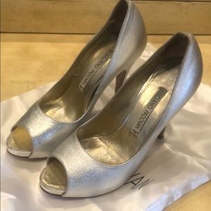 Peep toe heels Italian designer